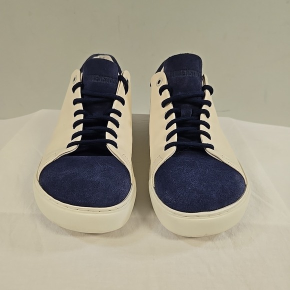 Birkenstock Bend Low Decon Pop Blue Eggshell Leather Sneaker W7.5 M6 EU38 EUC - Picture 4 of 12